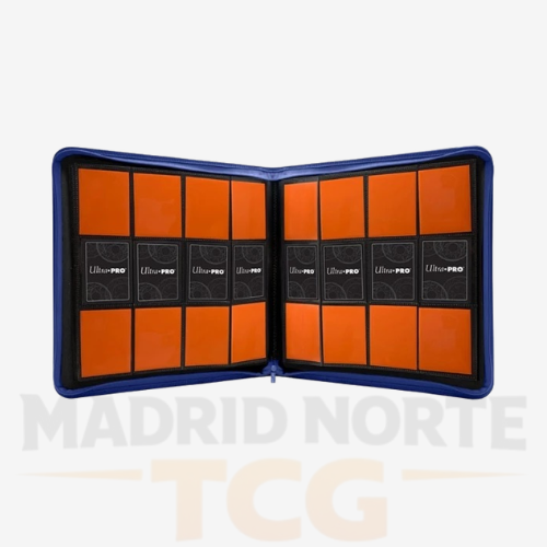 Carpeta Ultra PRO PRO-Binder Zippered Azul 12 bolsillos con capacidad para 480 cartas TCG