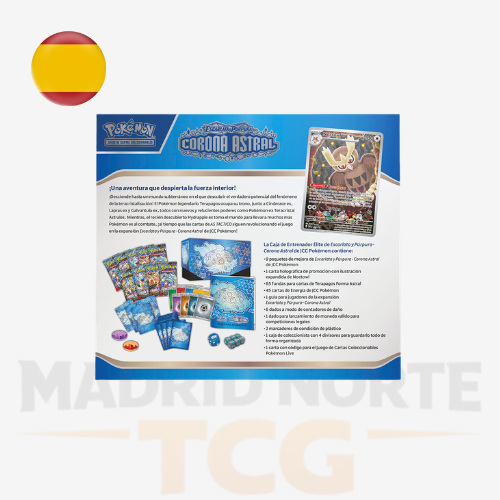 Contenido de la Elite Trainer Box Corona Astral ES de Pokémon TCG