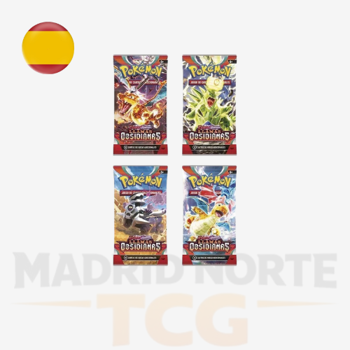 Sobres de Llamas Obsidianas incluidos en la Booster Box ES de Pokémon TCG