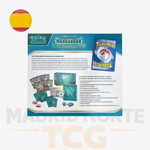 Carta promocional incluida en la Elite Trainer Box Mascarada Crepuscular ES de Pokémon TCG