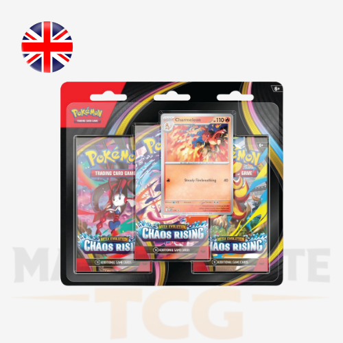 Blíster 3 Sobres Chaos Rising Charmeleon en inglés de Pokémon TCG