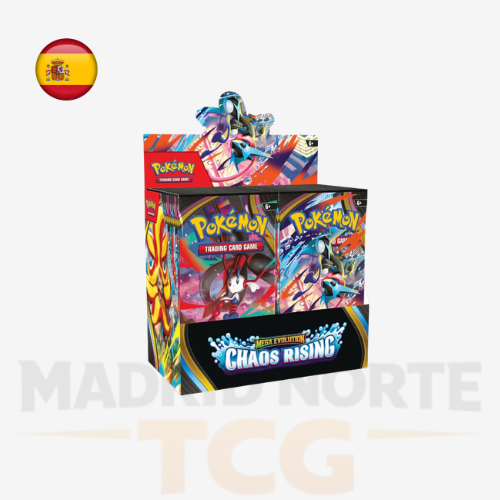 Booster Box Caos Creciente ES de Pokémon TCG con 36 sobres