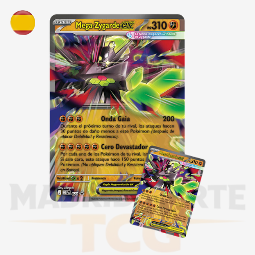 Carta holográfica promocional Mega-Zygarde ex de Pokémon TCG
