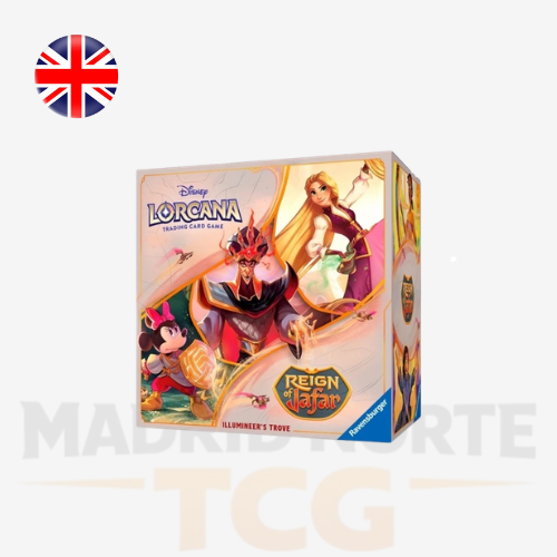 Disney Lorcana Reign of Jafar Illumineer's Trove oficial en inglés