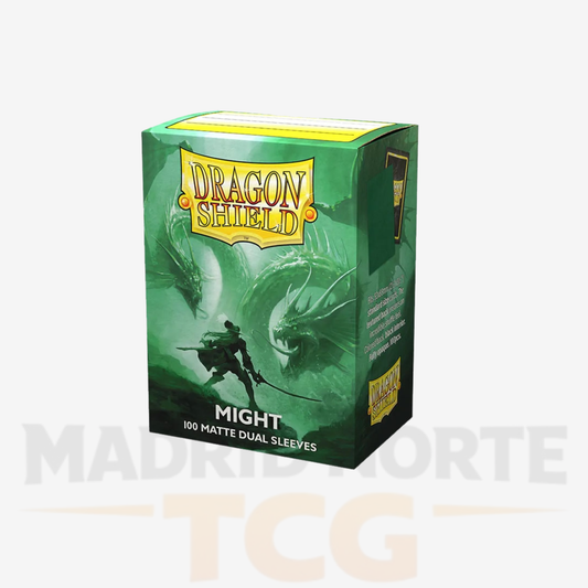 Standard Dual Matte Might Green Sleeves (100 sleeves) - Dragon Shield