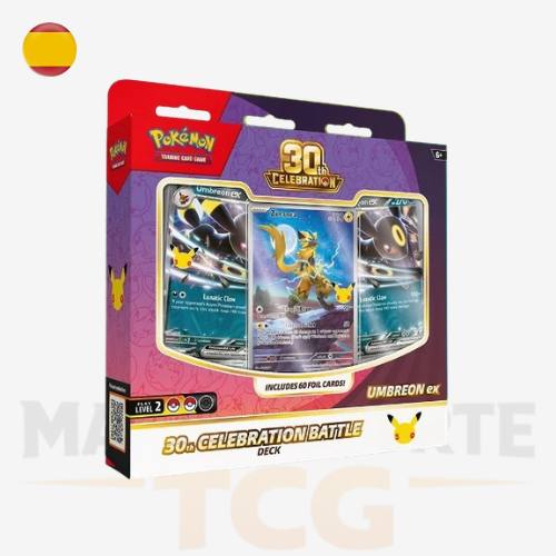 Pokémon TCG 30.º Aniversario Umbreon ex Battle Deck oficial en español